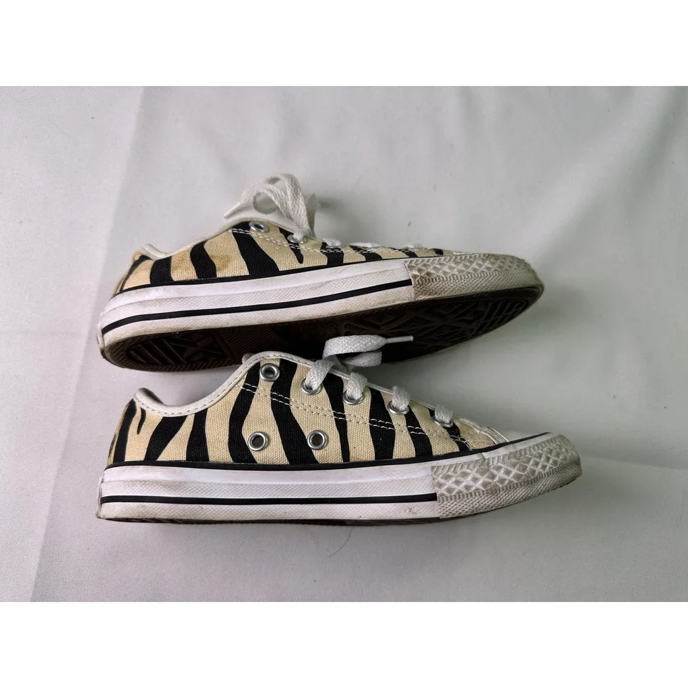 Converse Chuck Taylor All Star Low Zebra Animal Print Little‎ Kids Shoes Sz 13.5